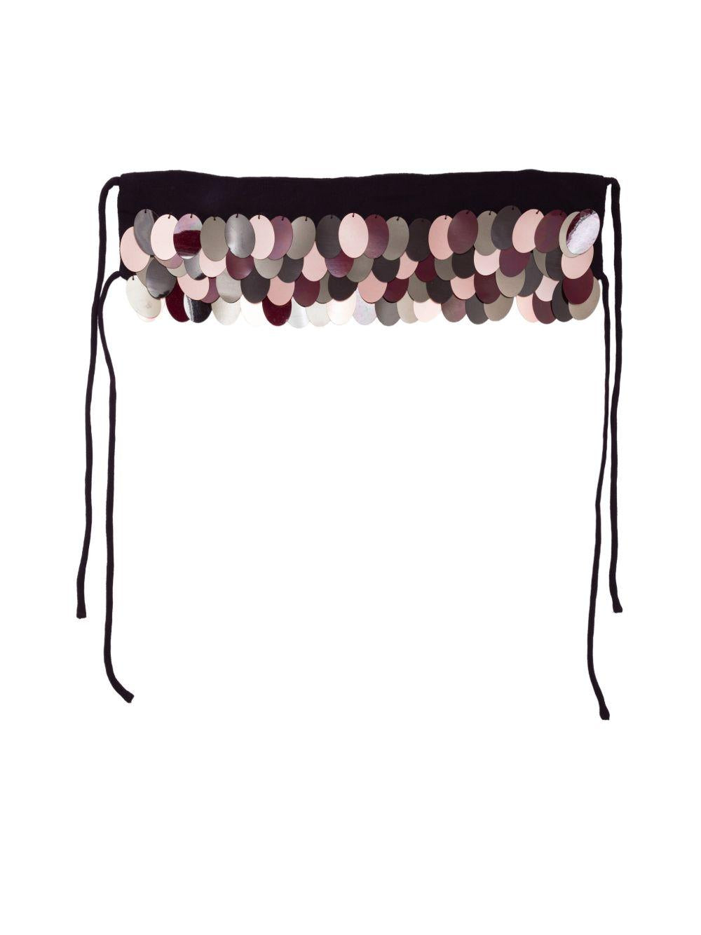 Chocker ricamato in viscosa con paillettes GILBERTEMB2317 358 BURGUNDY DRIES VAN NOTEN