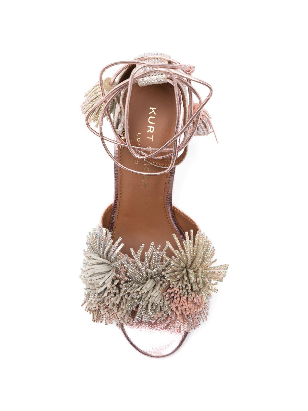 Pompom-embellished heeled sandals 4366165209 870 SUEDE KURT GEIGER LONDON