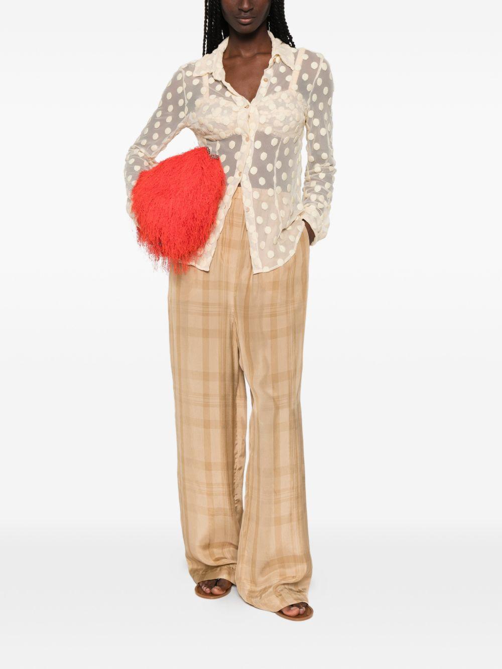 Fitted Mesh Cotton Shirt CLOUDY3291 5 ECRU DRIES VAN NOTEN