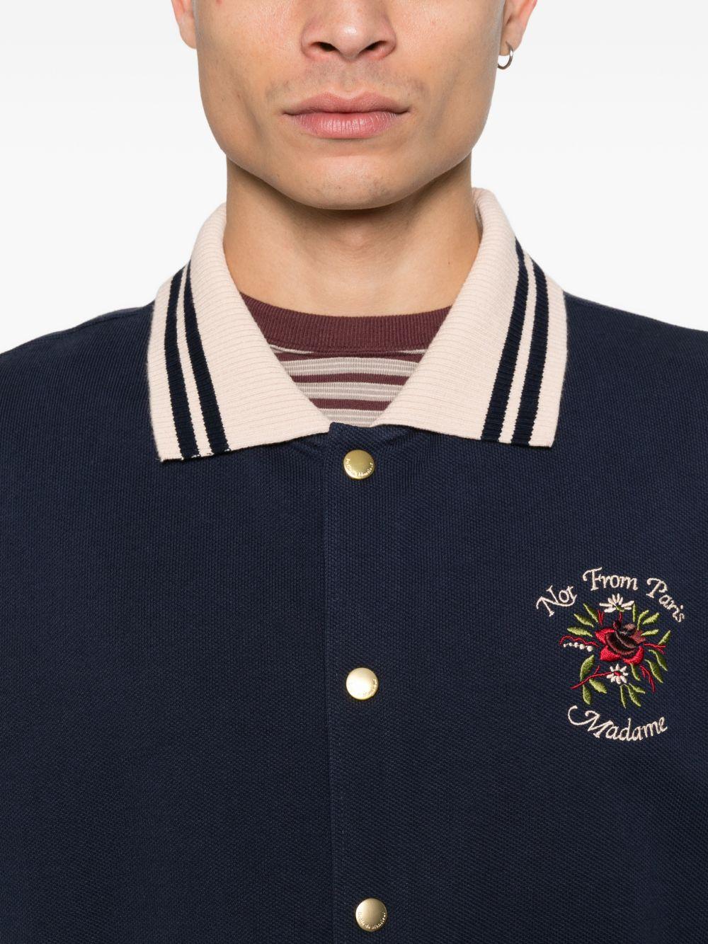Chemise Piquée Slogan Rose JSH247CO264 NAVY DROLE DE MONSIEUR