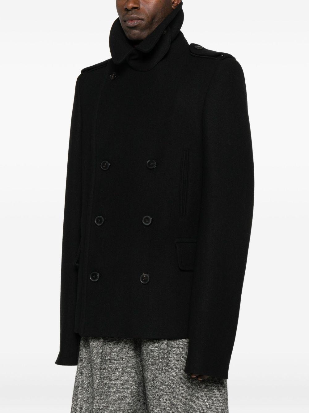 Short Wool Trench Coat RAFAELLBIS2216 900 BLACK DRIES VAN NOTEN