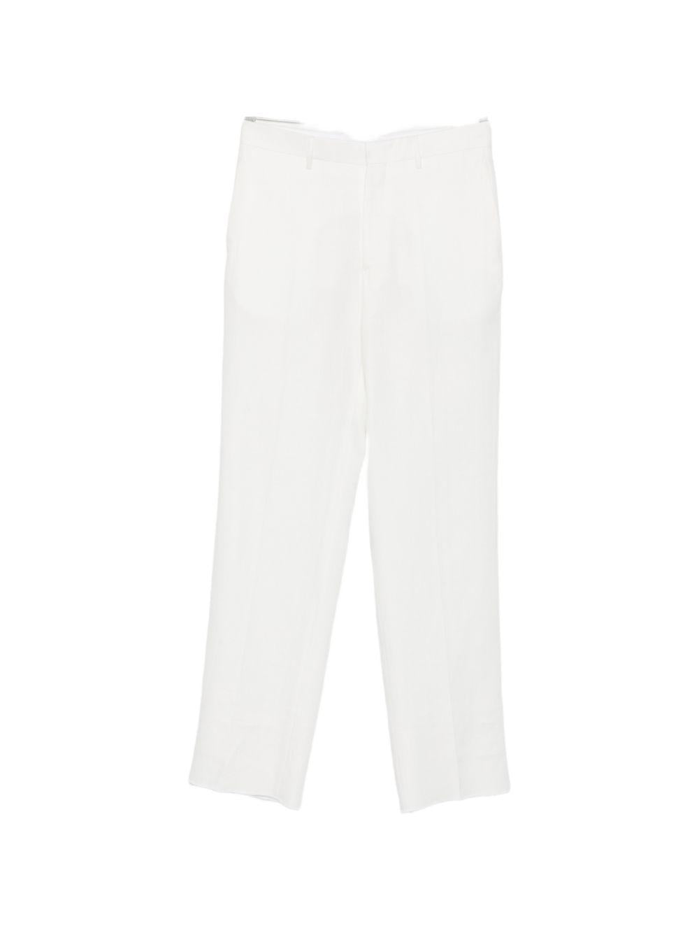 Pantaloni In Lino P-NAT04TGT340021 EX808 BIANCO TAGLIATORE
