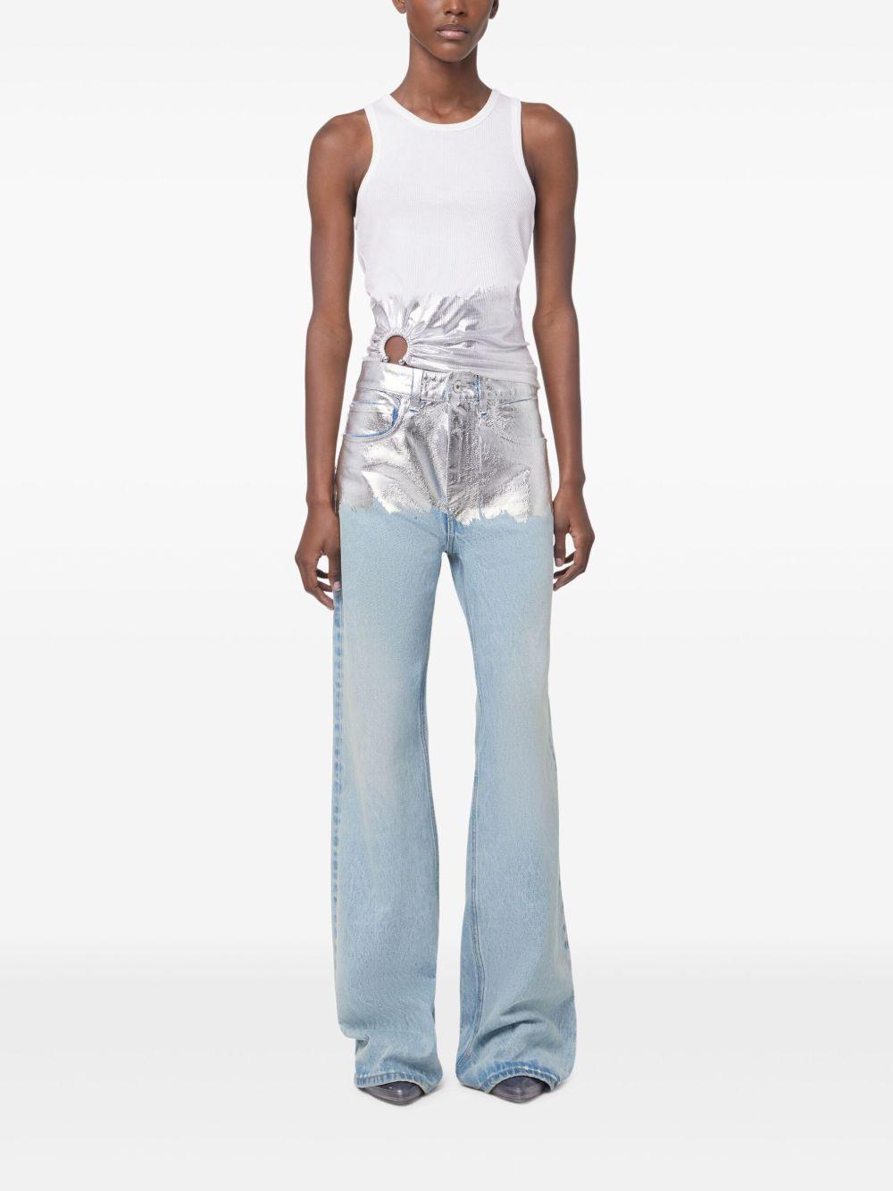 Jeans con dettaglio metallizzato 25ECPA040CO0524 P458 LIGHT BLUE DENIM RABANNE