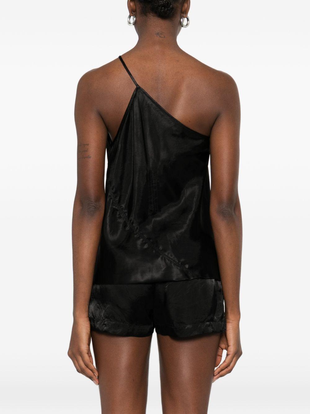 One Shoulder Slip Top RP01F6117N 09 BLACK RICK OWENS