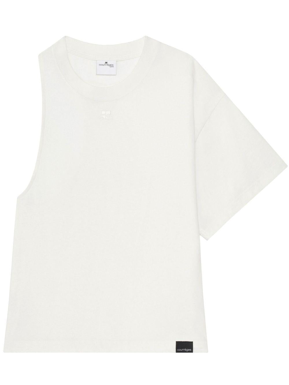 Scuba One-sleeve T-Shirt 225JTS201JS0107 0001 HERITAGE WHITE COURREGES