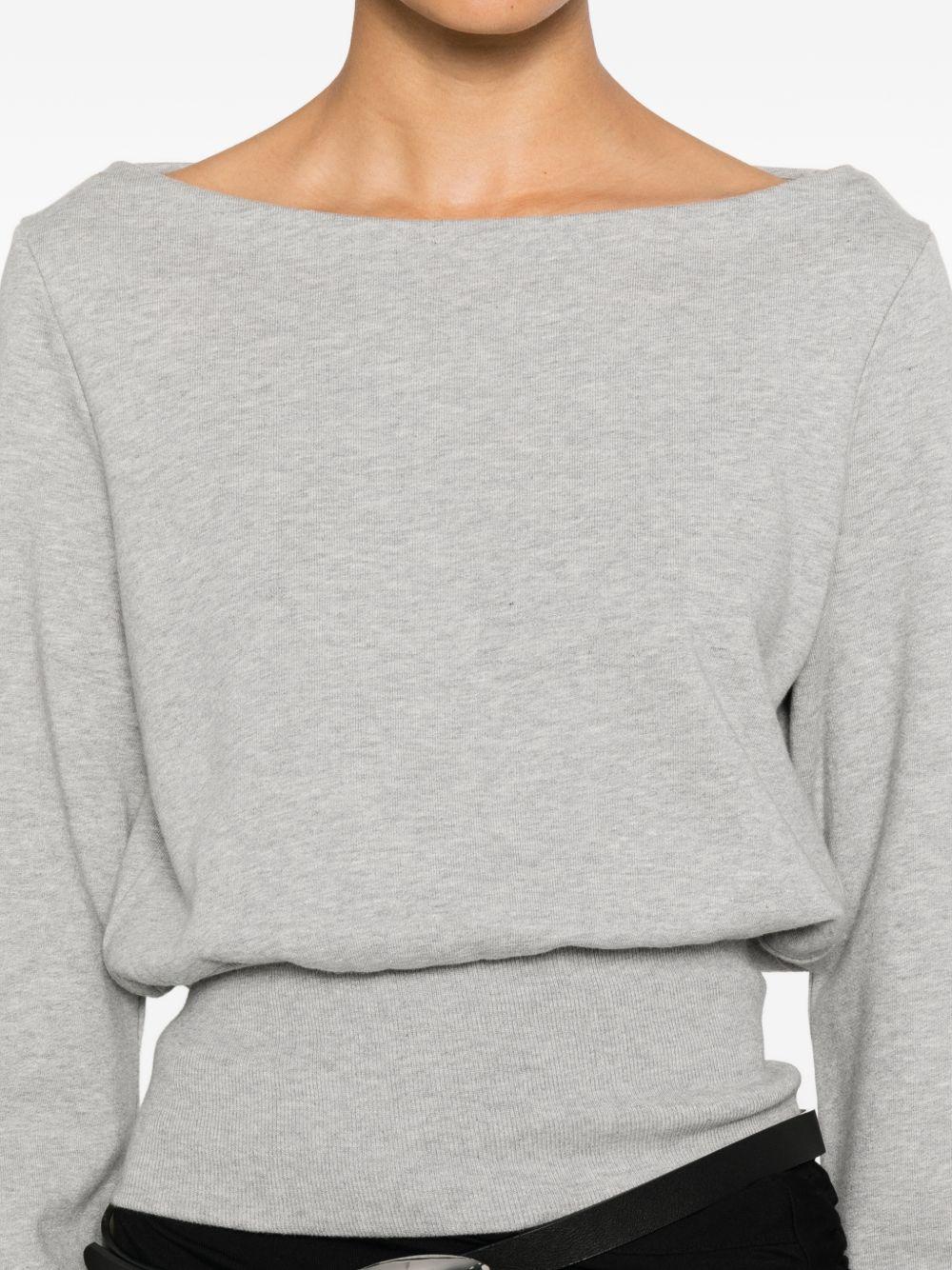 Boat Neck Long Sleeved Tee HANCY3610 813 GREY MELANGE DRIES VAN NOTEN
