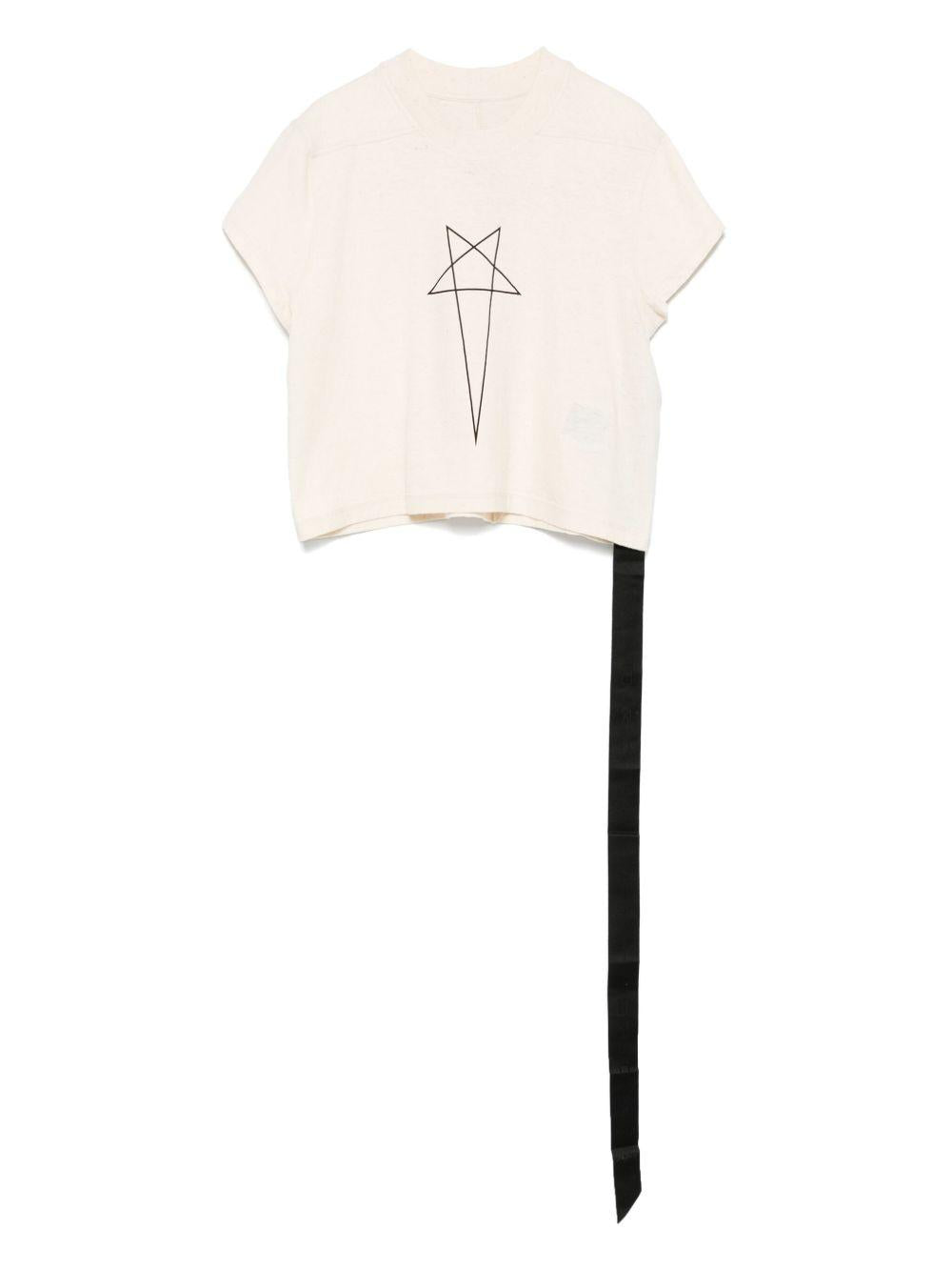 DRKSHDW SS25 Hollywood Cropped Small Level T DS01E3207RNNEP3 2109 NATURAL BLACK RICK OWENS DRKSHDW