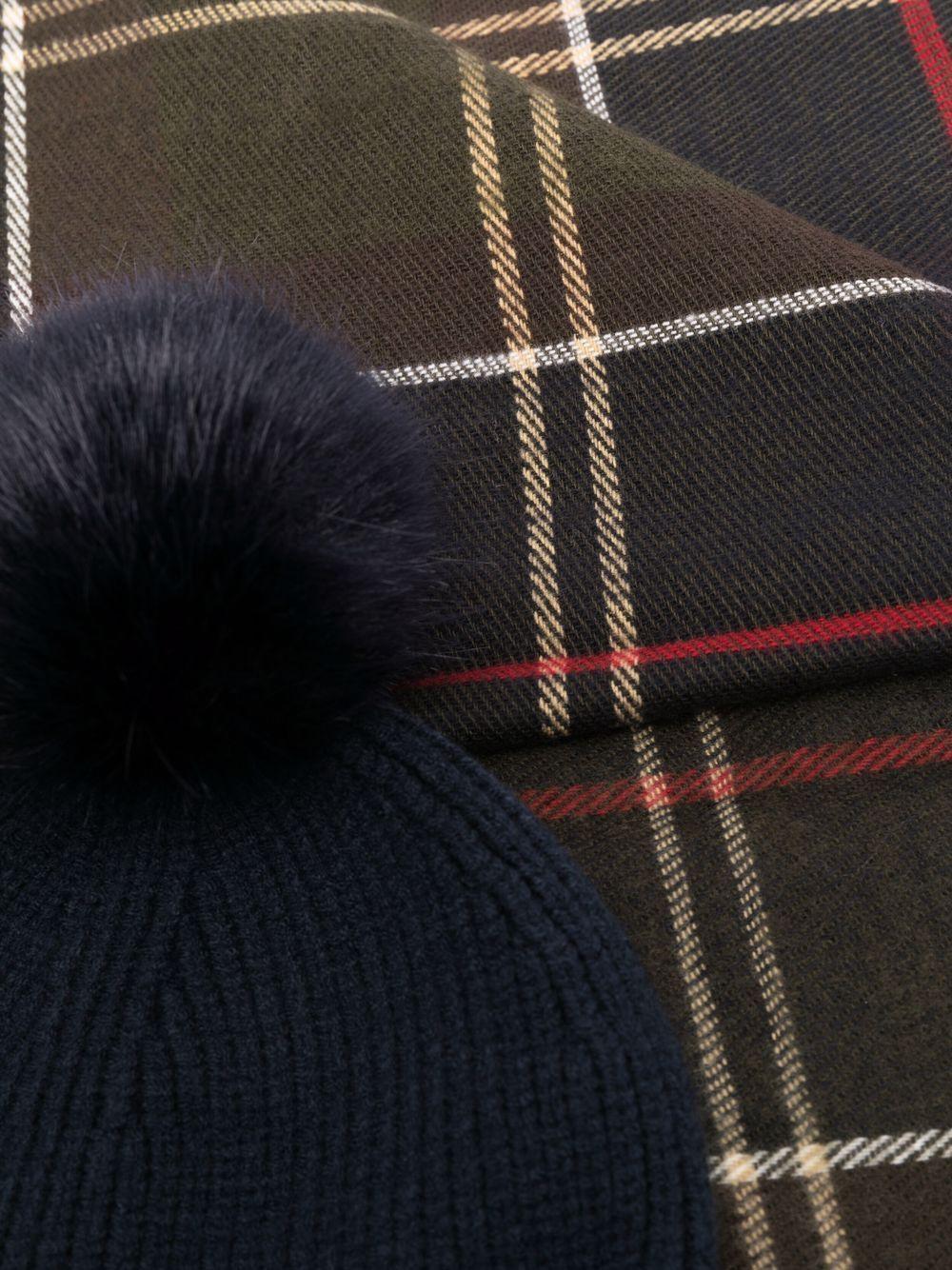 Gift Set Sciarpa e Cappello LGS0054LGS BR52 HESSIAN NAVY BARBOUR