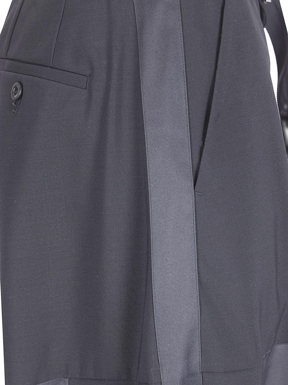 Pantaloni a gamba larga con cintura 2608431 001 BLACK SACAI