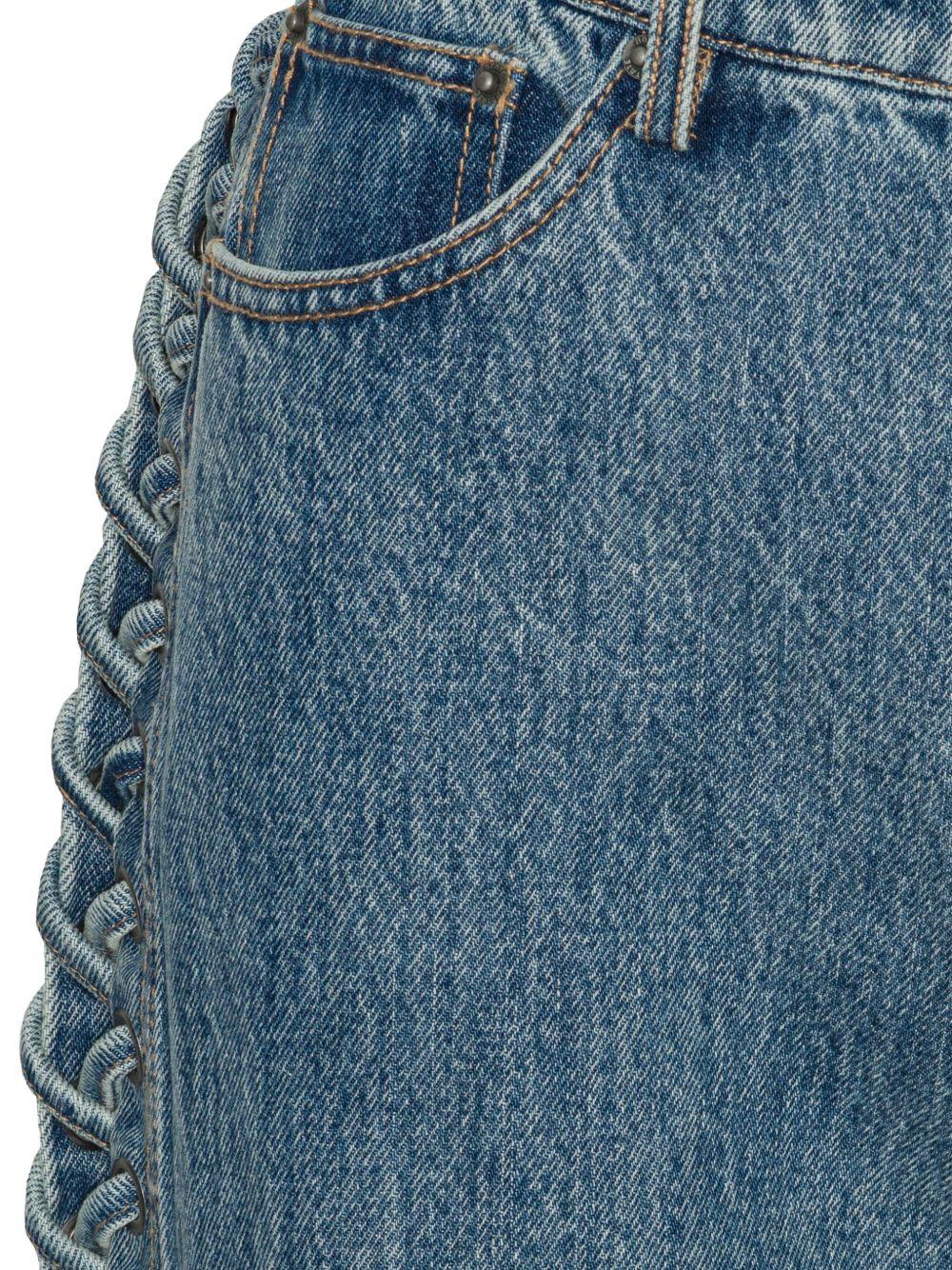 Laced Straight Leg Jeans 1145953054 3054 VINTAGE BLUE DENIM ROTATE