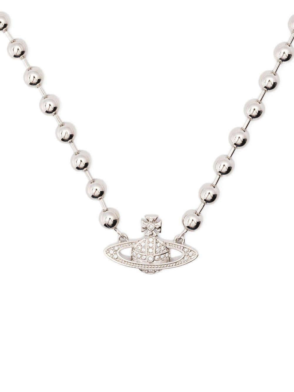 Thames Mini Bas Relief Choker 6303003Q02P409 P409 PLATINUM VIVIENNE WESTWOOD