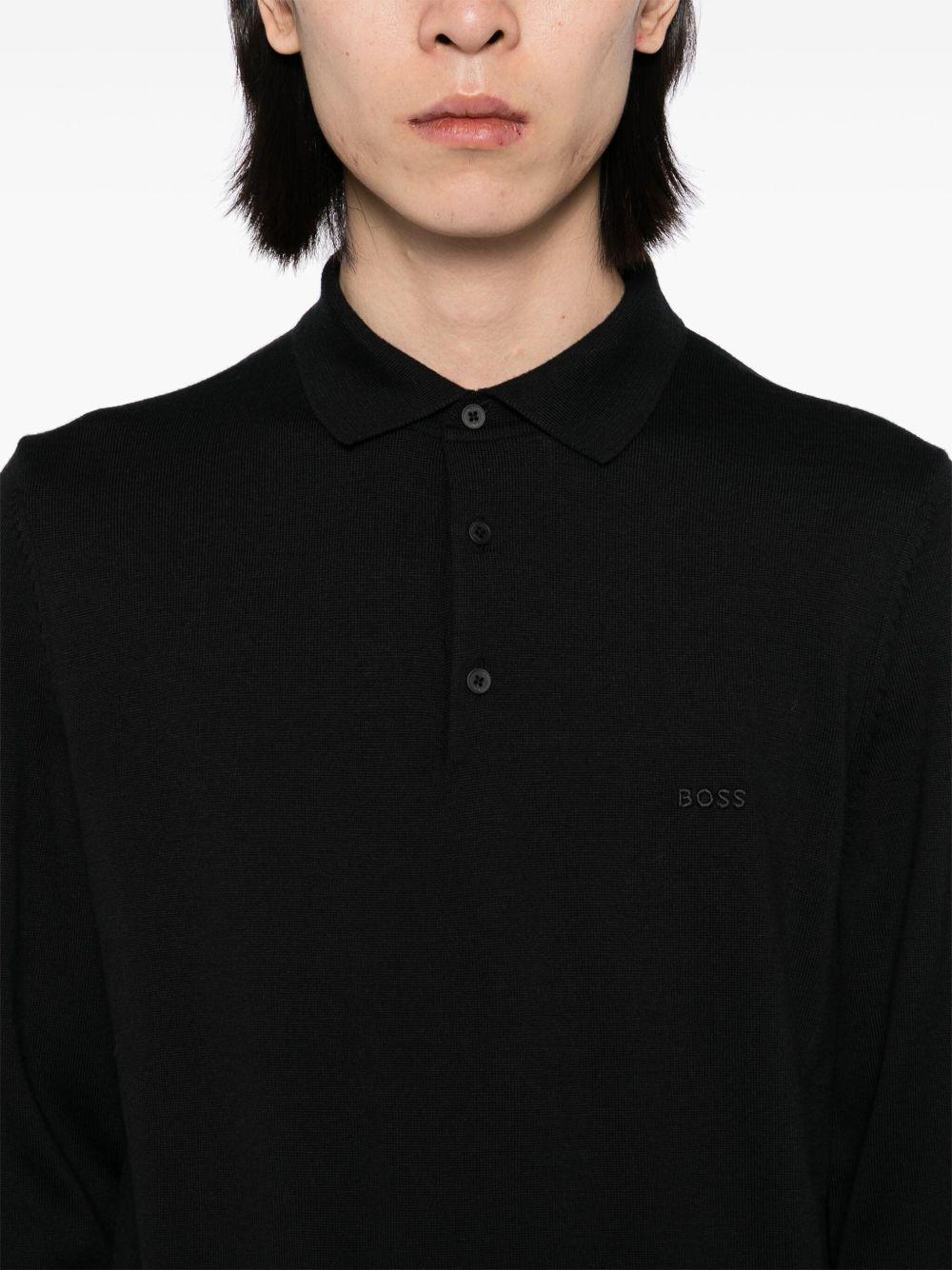 Maglione stile polo 50476357 001 BLACK BOSS