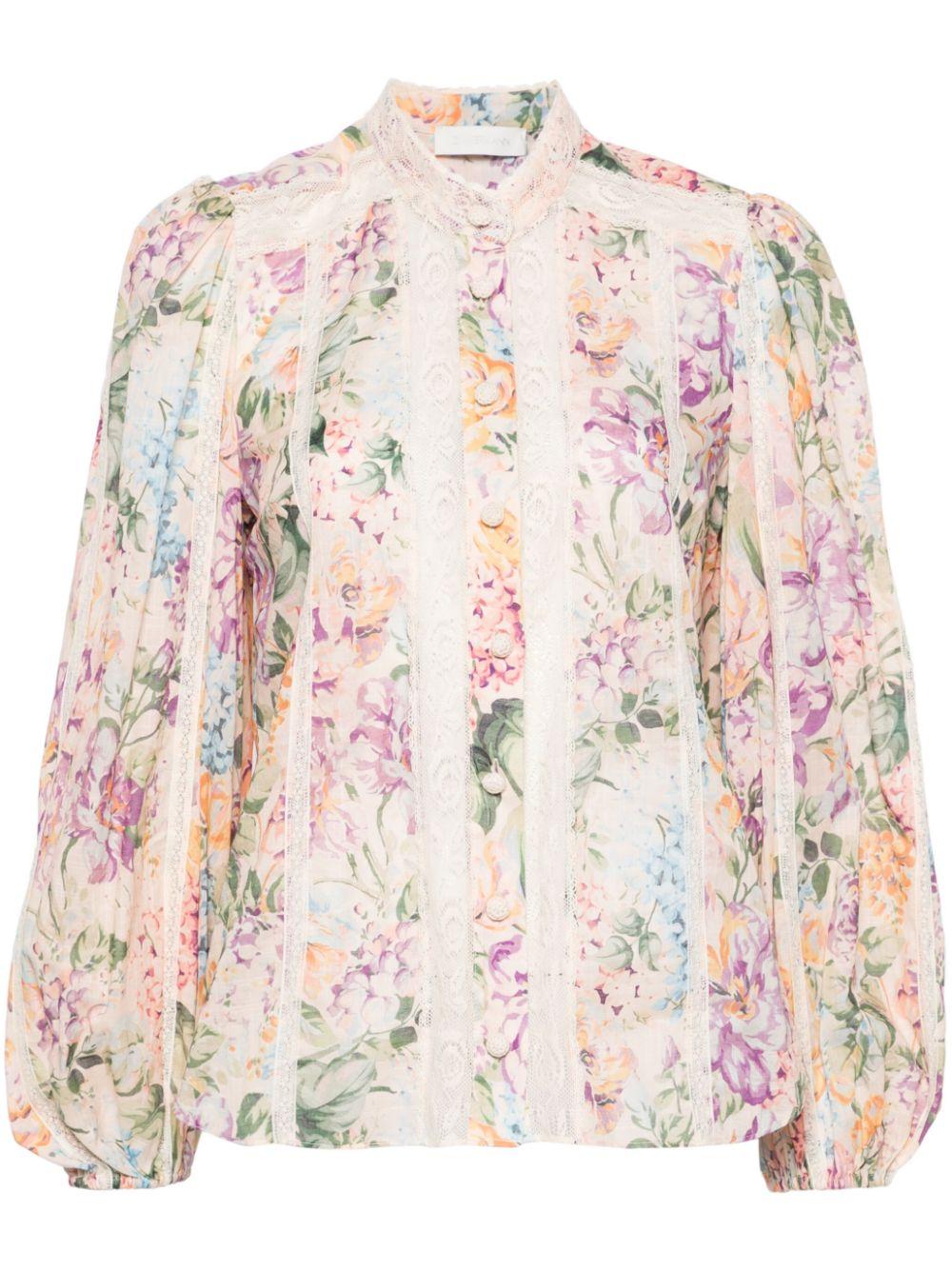 1348TSS241 WATERCOLOUR FLORAL ZIMMERMANN