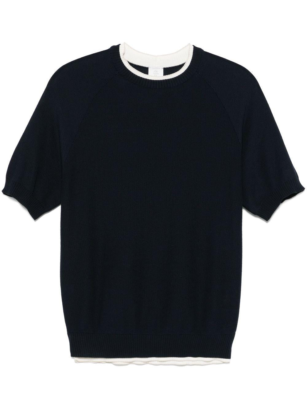 T-shirt con design a strati K76MAGK59MAG0K025 110102 BLUE ELEVENTY