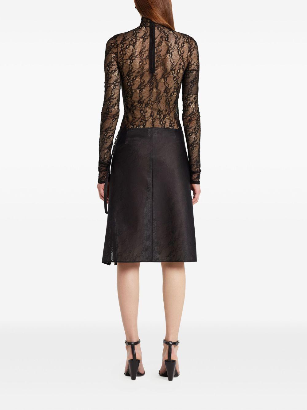 Lace Mockneck Top 325CTO444PA0132 9999 BLACK COURREGES