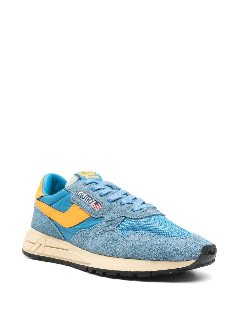 Sneakers Reelwind Low in nylon e suede colore Cenble e Gold Fusion WWLMUT02 CENBLE AUTRY