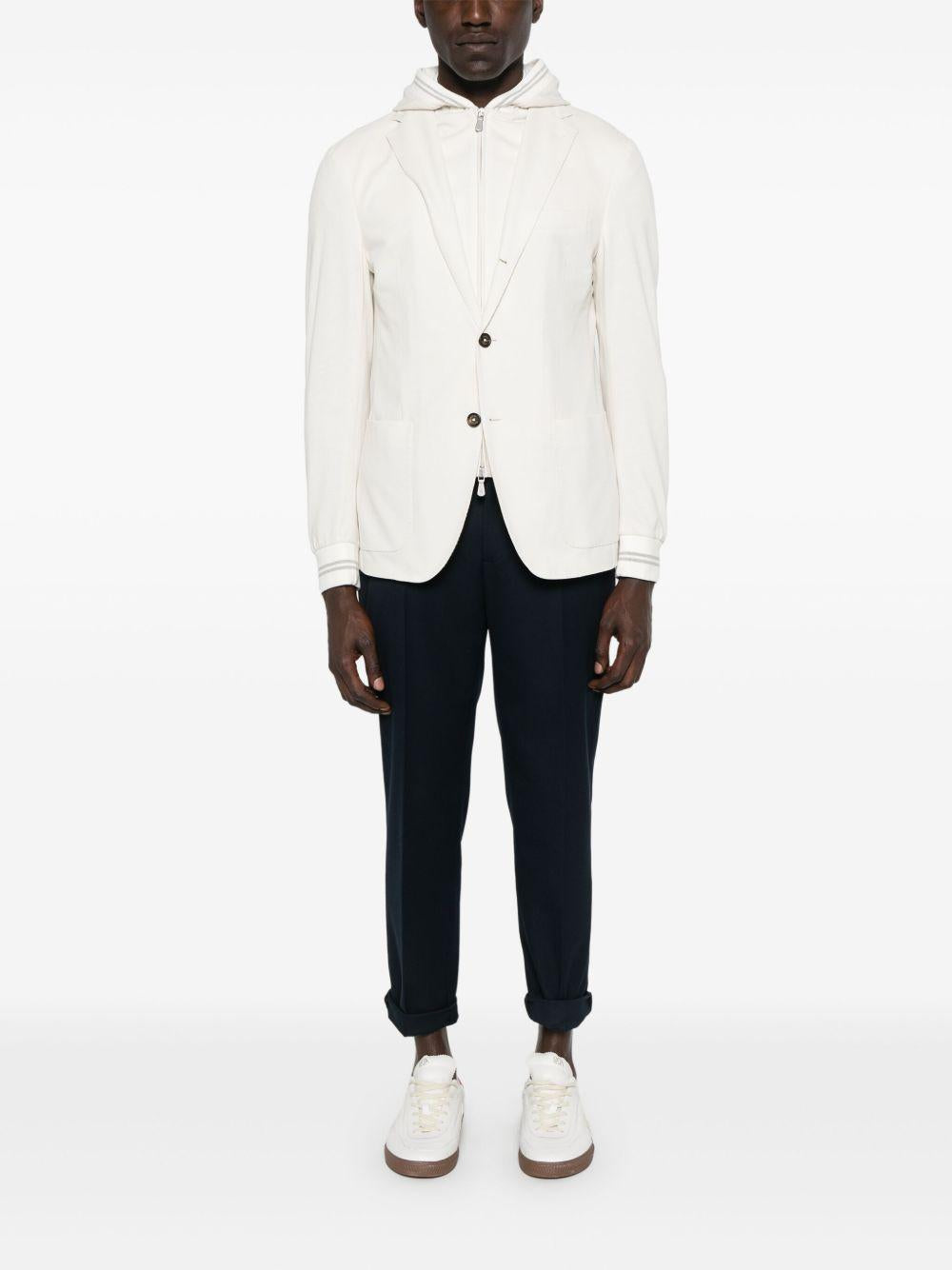 Blazer con cappuccio K70GIAK01BTCRNTES0K0 02 NATURAL ELEVENTY