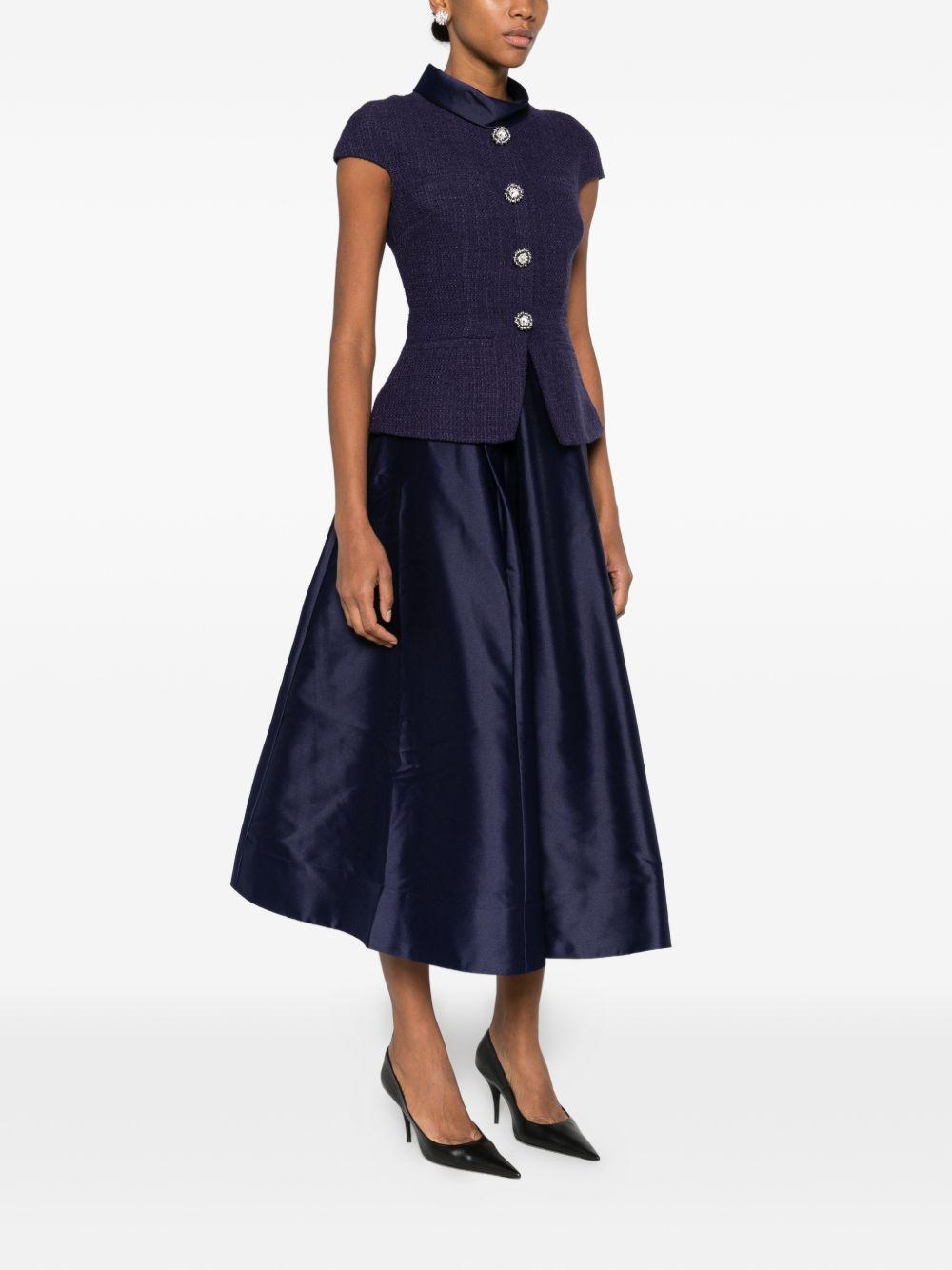 Abito Midi Boucle Taffetà RS26161MN NAVY SELF-PORTRAIT
