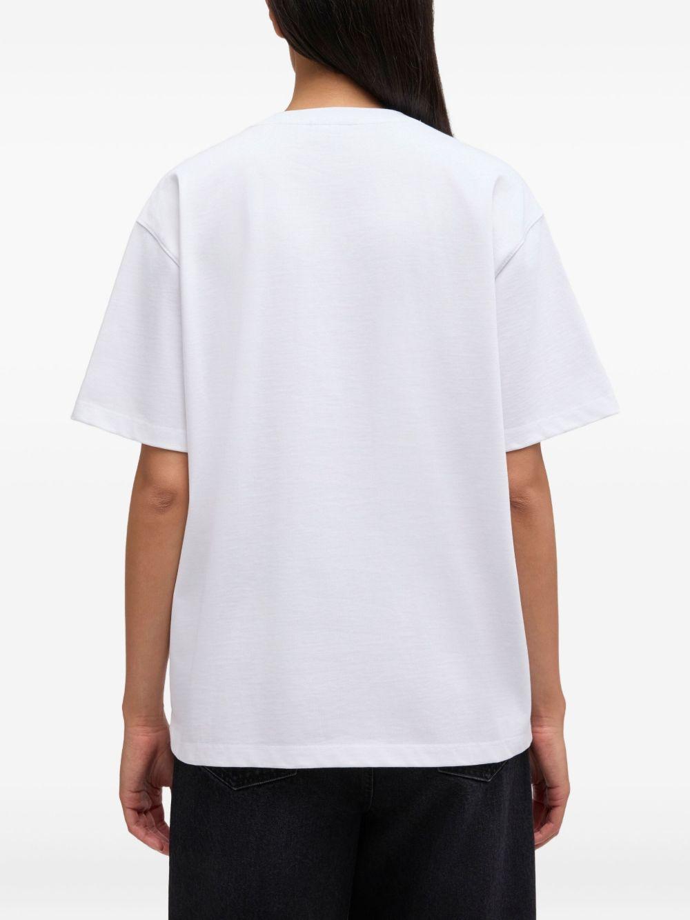 White Beaded Tiger T-shirt A1050060 151 BRIGHT WHITE GANNI