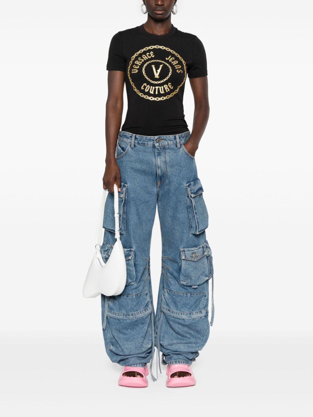 77HAHT02CJ03T G89 BLACK GOLD VERSACE JEANS COUTURE