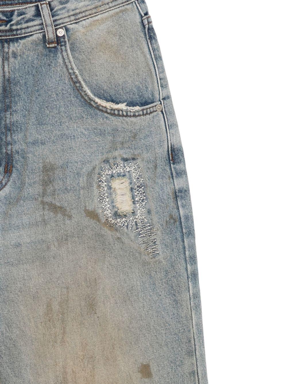 Unisex Destroyed Wide-Leg Jeans APA864U BLUE ANDERSSON BELL