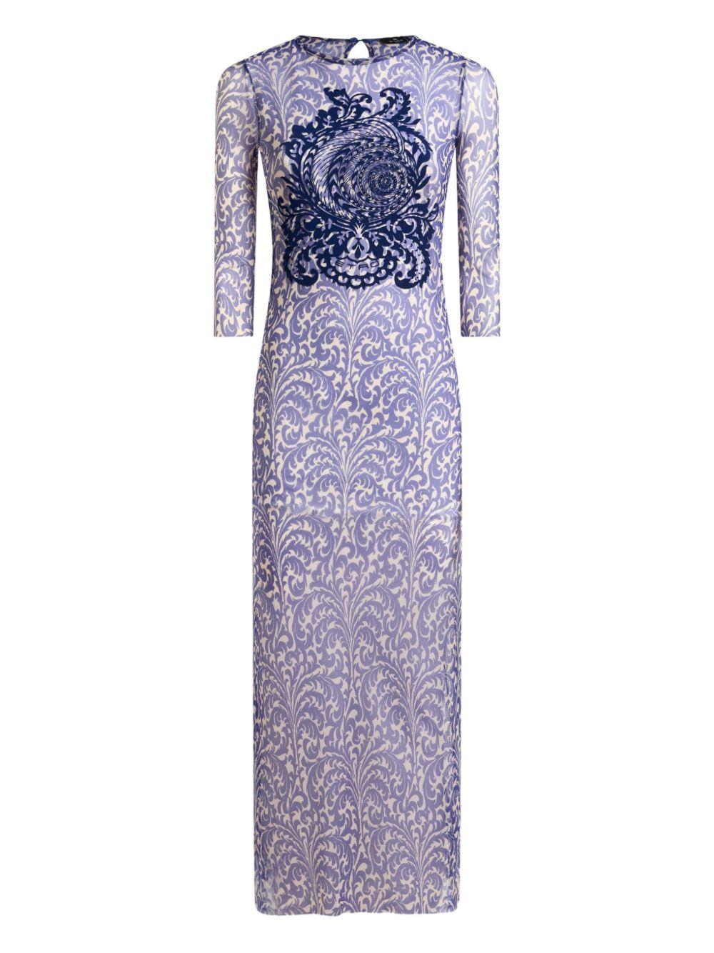 Abito in tulle con stampa conchiglia WRHA0387AK924 X0883 ETRO