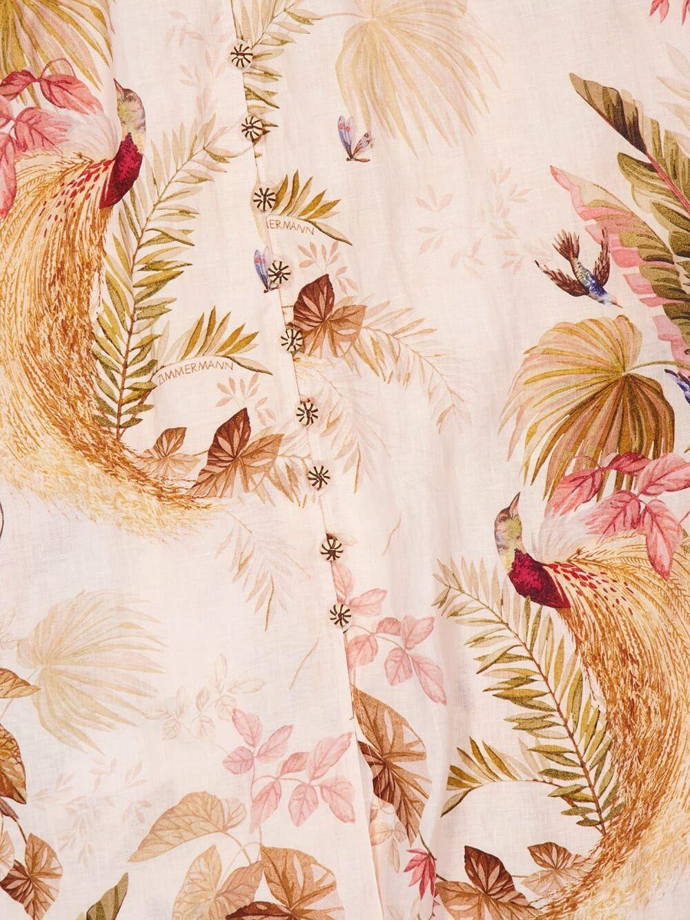 5146DSS253 CREAM PALM FLORAL ZIMMERMANN