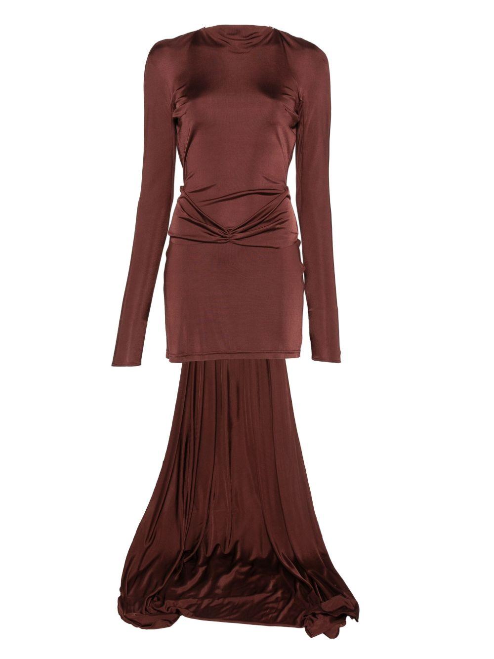 Mini Abito In Fluid Jersey PF25DK07D BURGUNDY DAVID KOMA