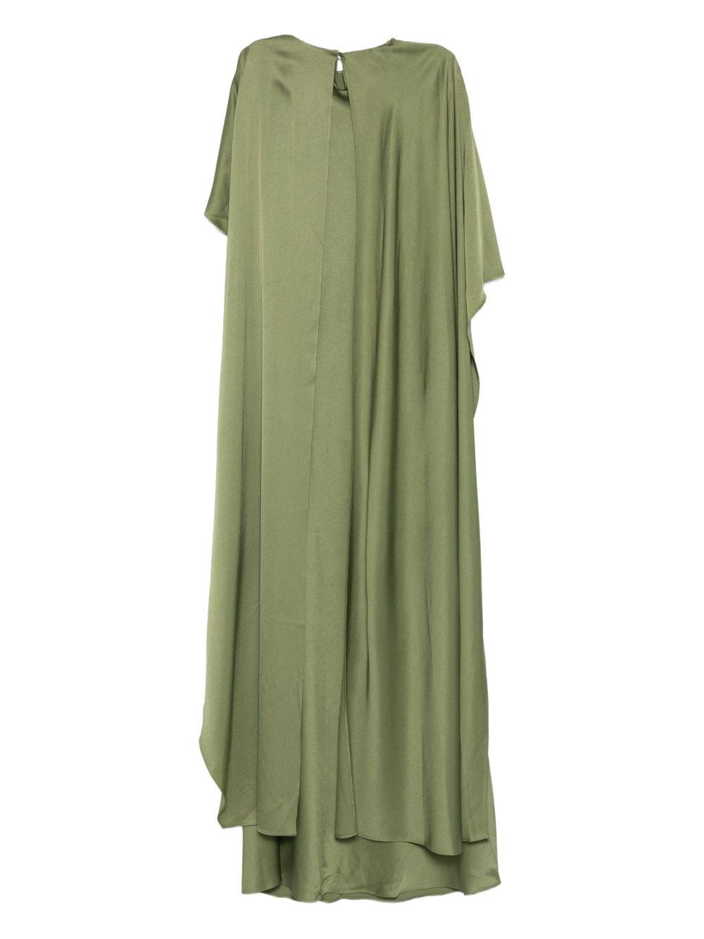 Izel Satin Cape Gown - Olive 4251025Q OLIVE SIMKHAI