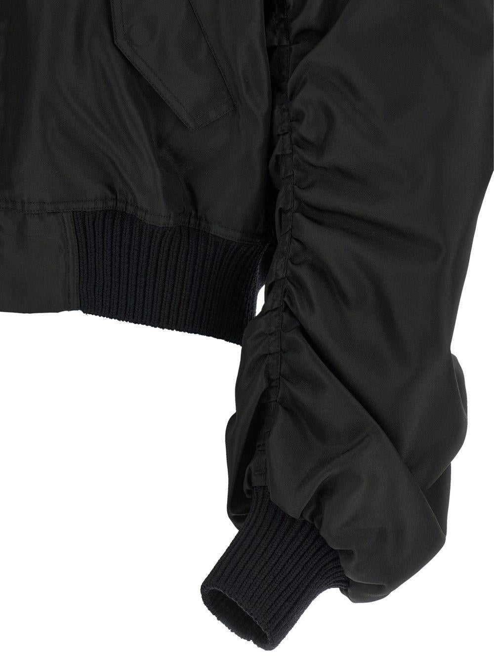 Secchia Flight Jacket RR01F2792NCV 09 BLACK RICK OWENS