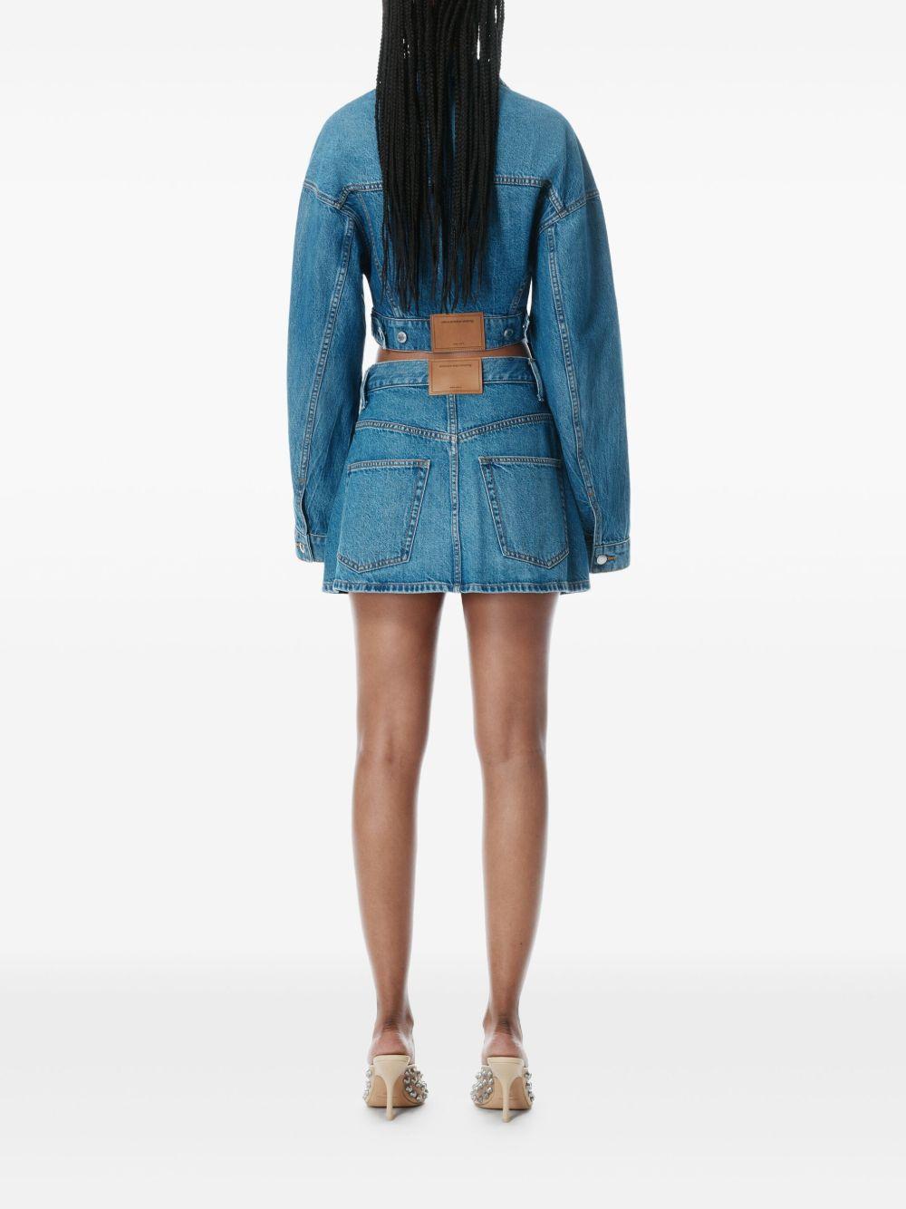 Gonna a portafoglio in denim effetto vissuto 4DC2255721 401 DEEP BLUE ALEXANDER WANG