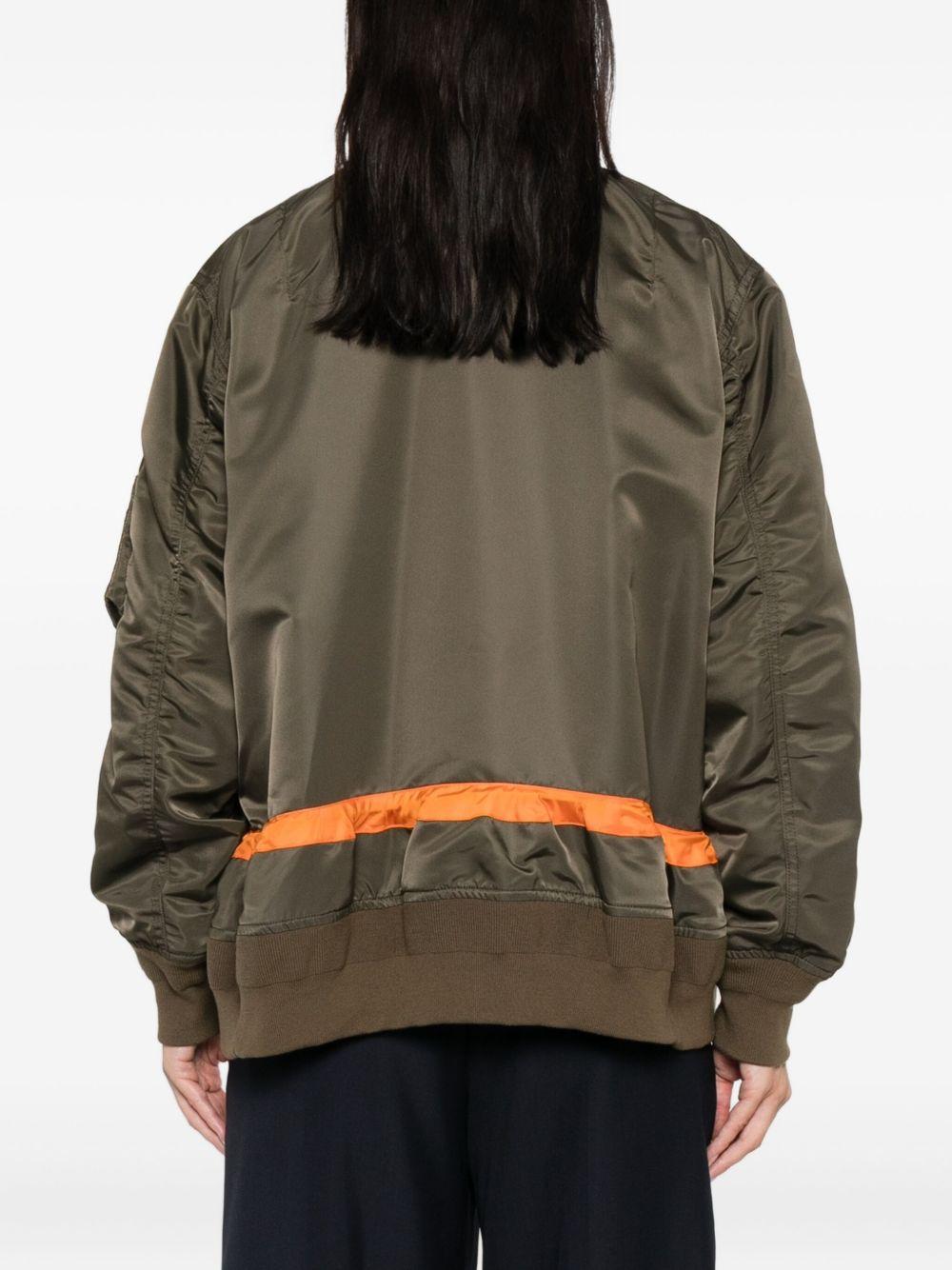 Nylon Twill Blouson Bomber Jacket 2507992 531 DARK KHAKI SACAI