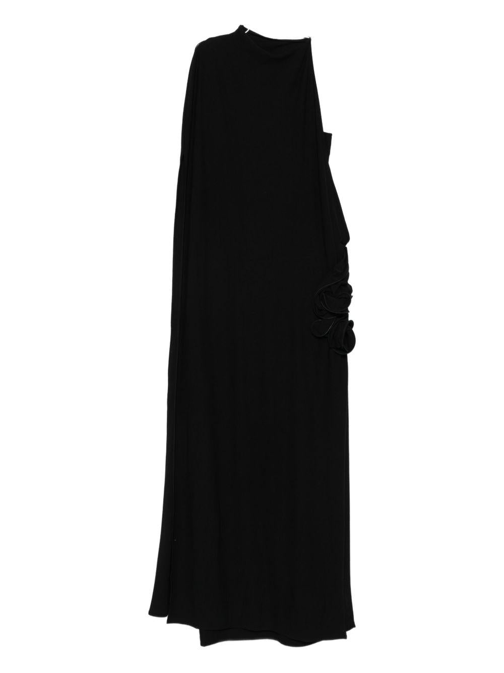 One-shoulder cape maxi dress 336725 BLACK MAGDA BUTRYM
