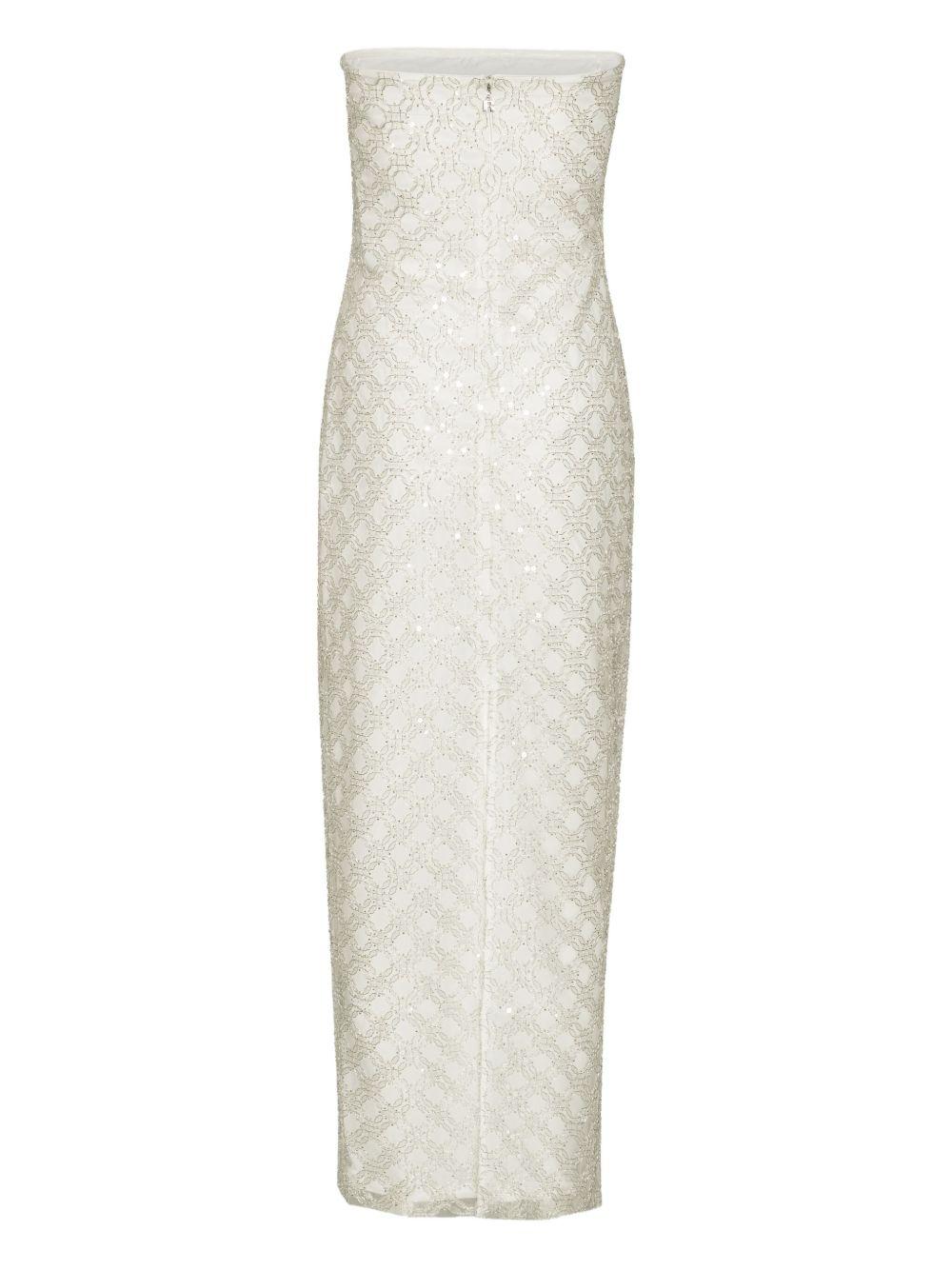 Beaded Maxi Tube Dress 114179857 857 EGRET ROTATE