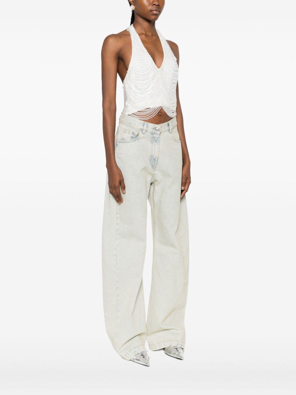 Crystal Top 05FW2TO376 02 WHITE GIUSEPPE DI MORABITO