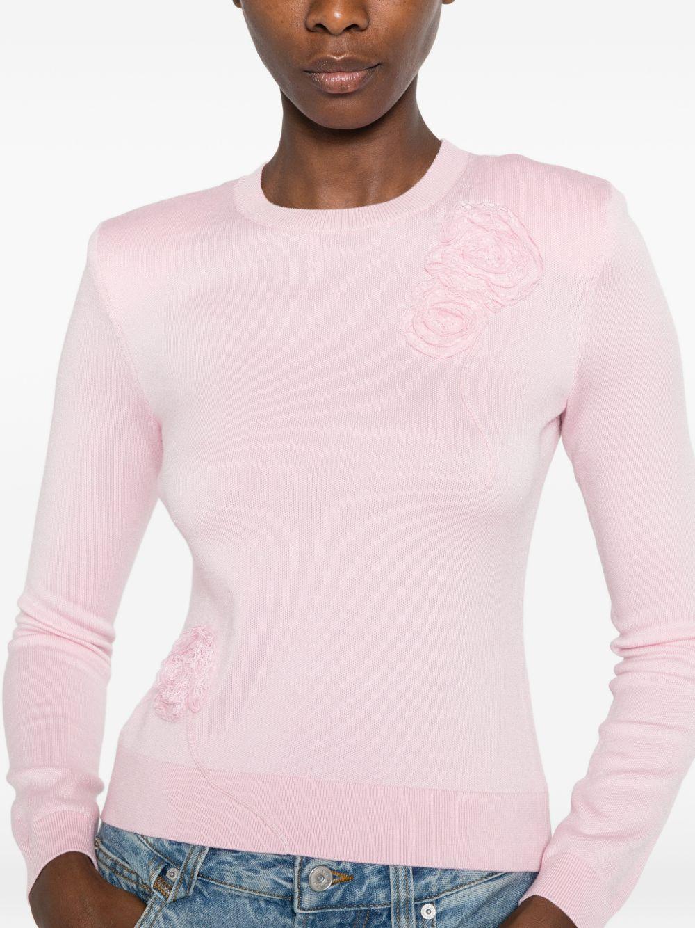 Maglione lavorato a maglia PF26068TAP PINK SELF-PORTRAIT