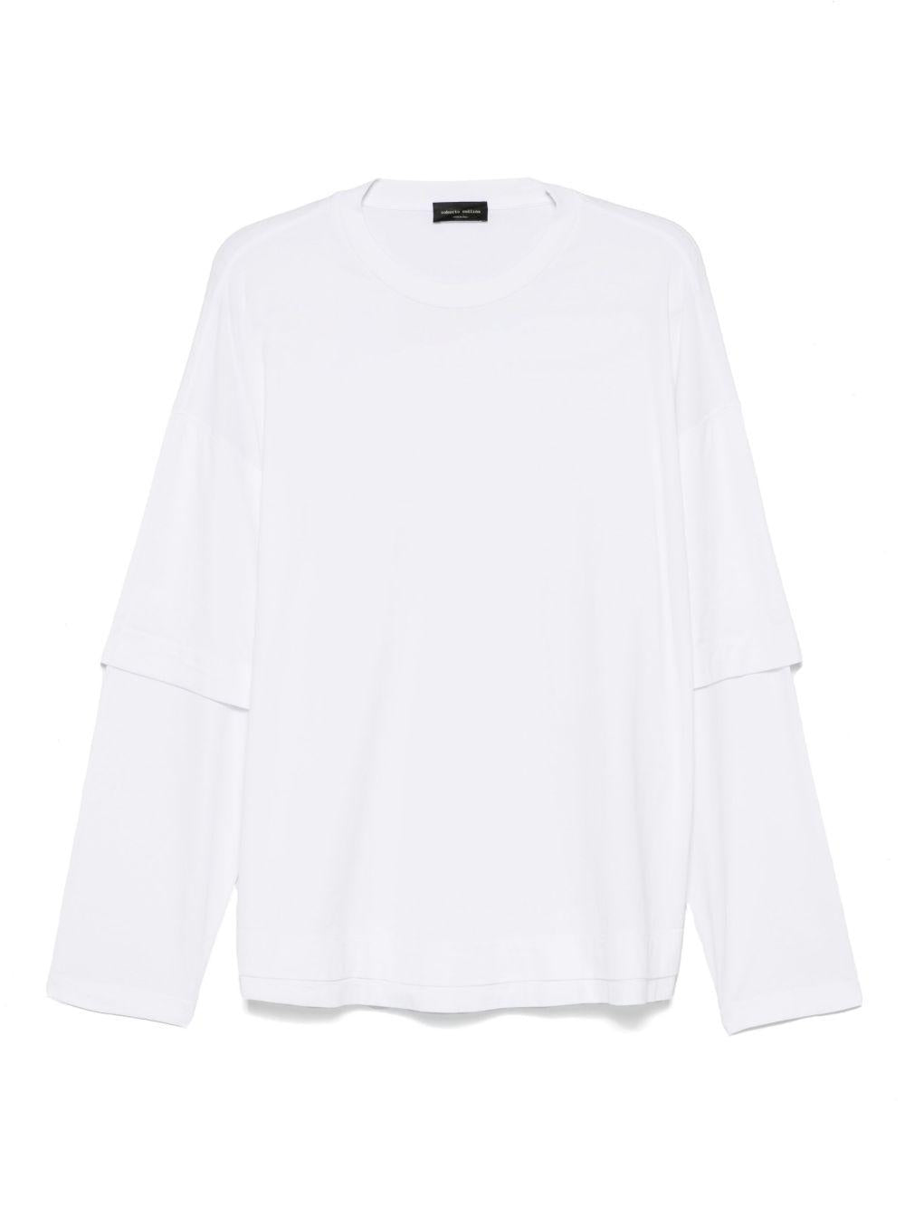 T-shirt a maniche lunghe RB51201 01 BIANCO ROBERTO COLLINA