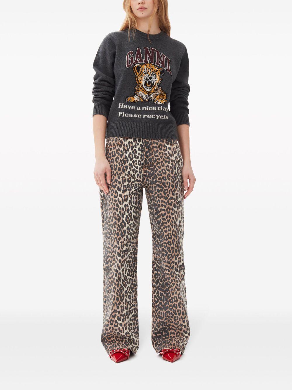 Print Denim Izey J1527 943 LEOPARD GANNI