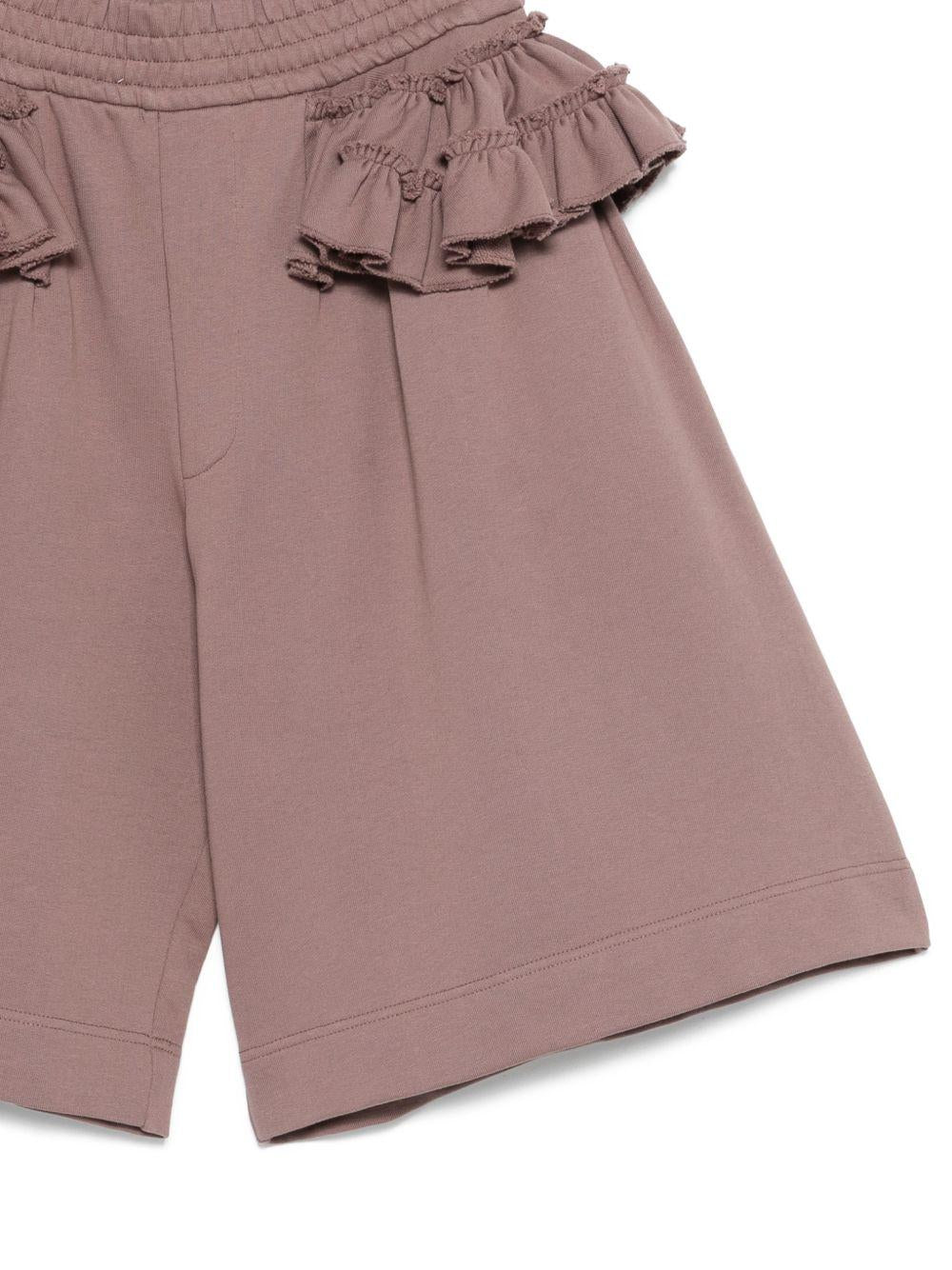 Loose Ruffled Shorts HACUNA3610 811 TAUPE DRIES VAN NOTEN