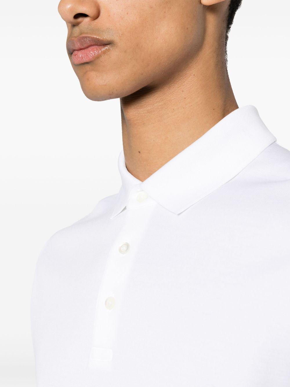 Polo in Jersey Knit Effect JPL00125U52059 1000 BIANCO HERNO