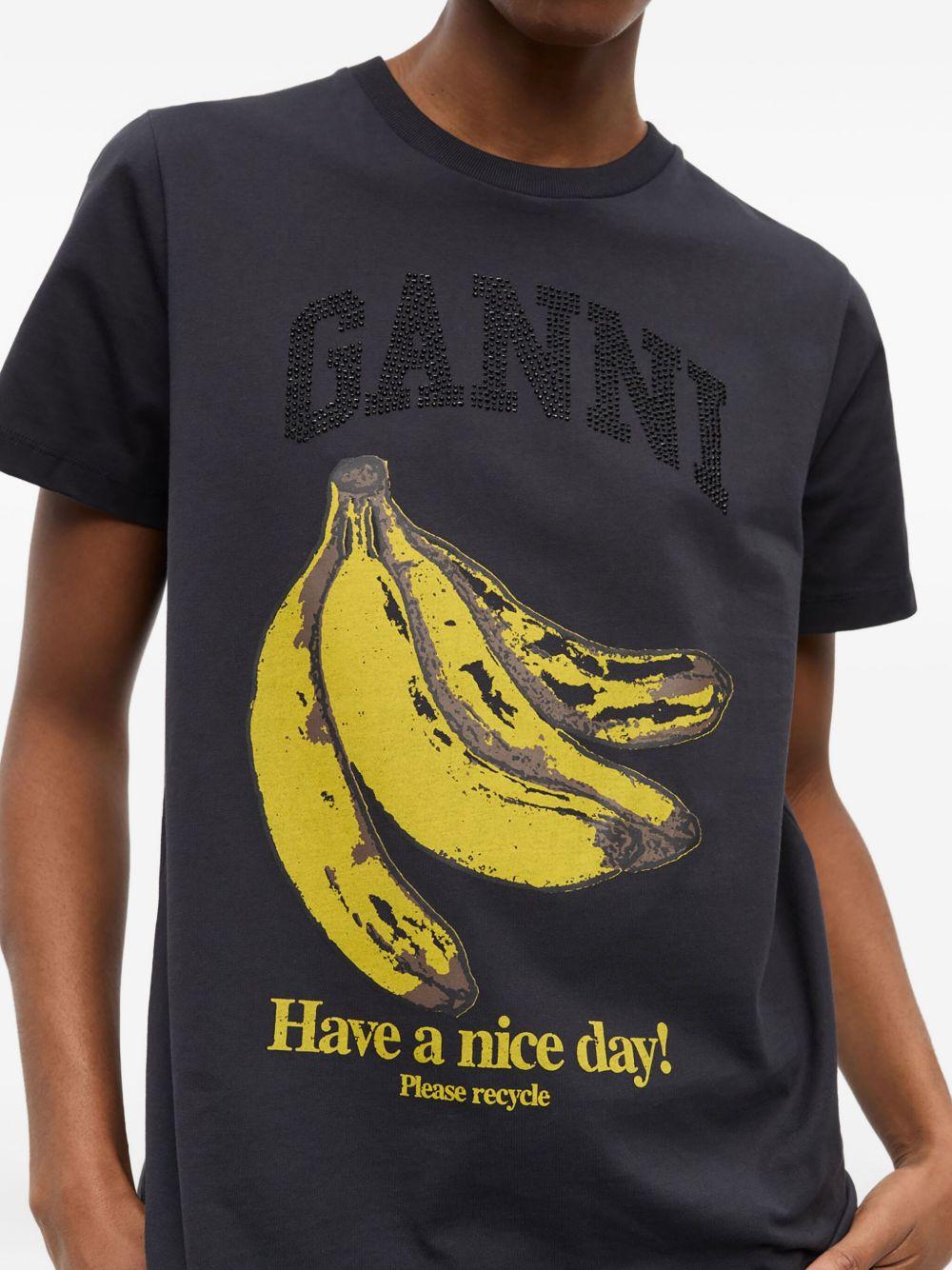 Black Banana Graphic T-shirt T4238 252 PHANTOM GANNI