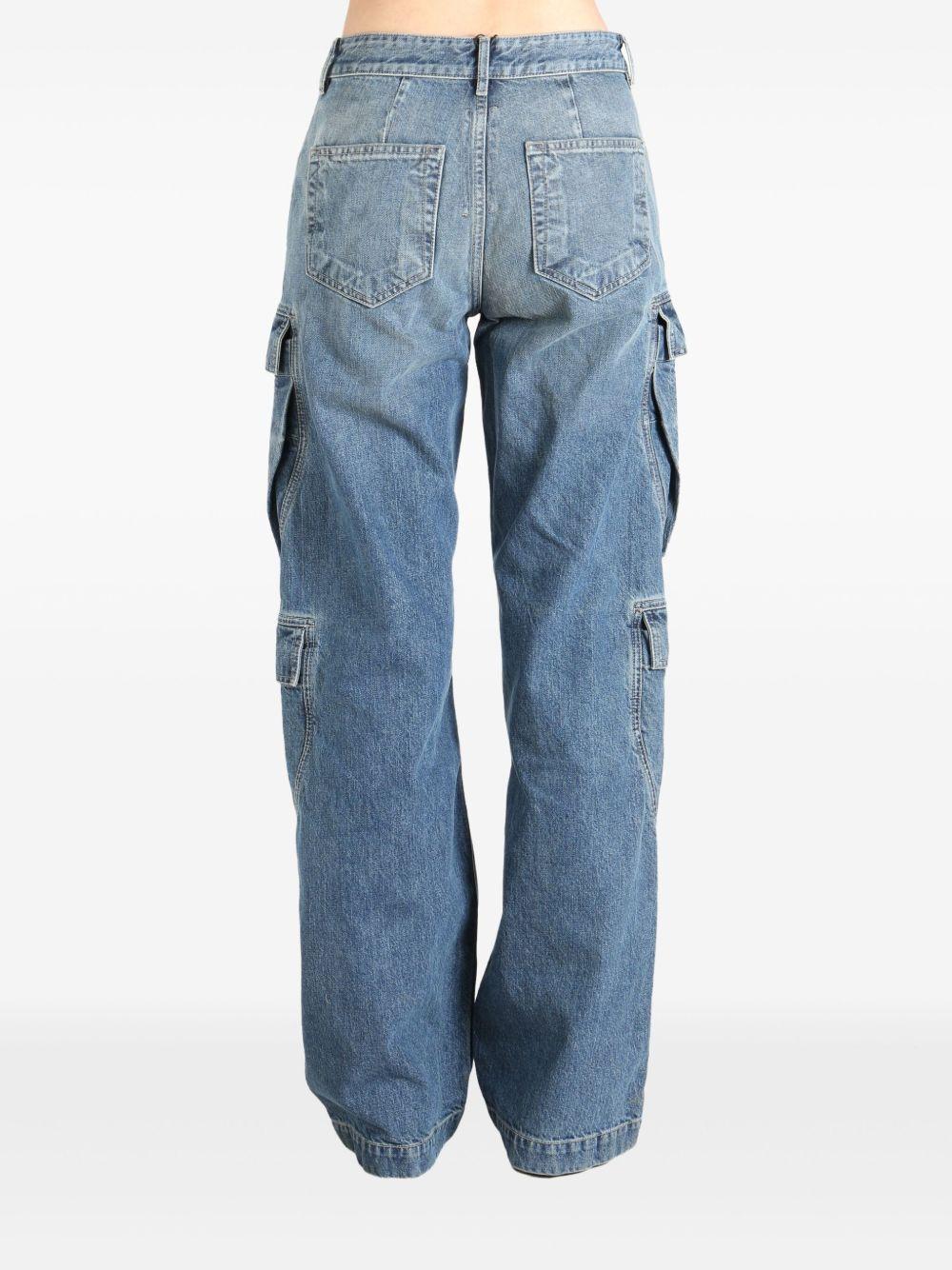 DRKSHDW SS25 Hollywood Double Cargo Jeans DS01E3308DWB 06 INDIGO RICK OWENS DRKSHDW