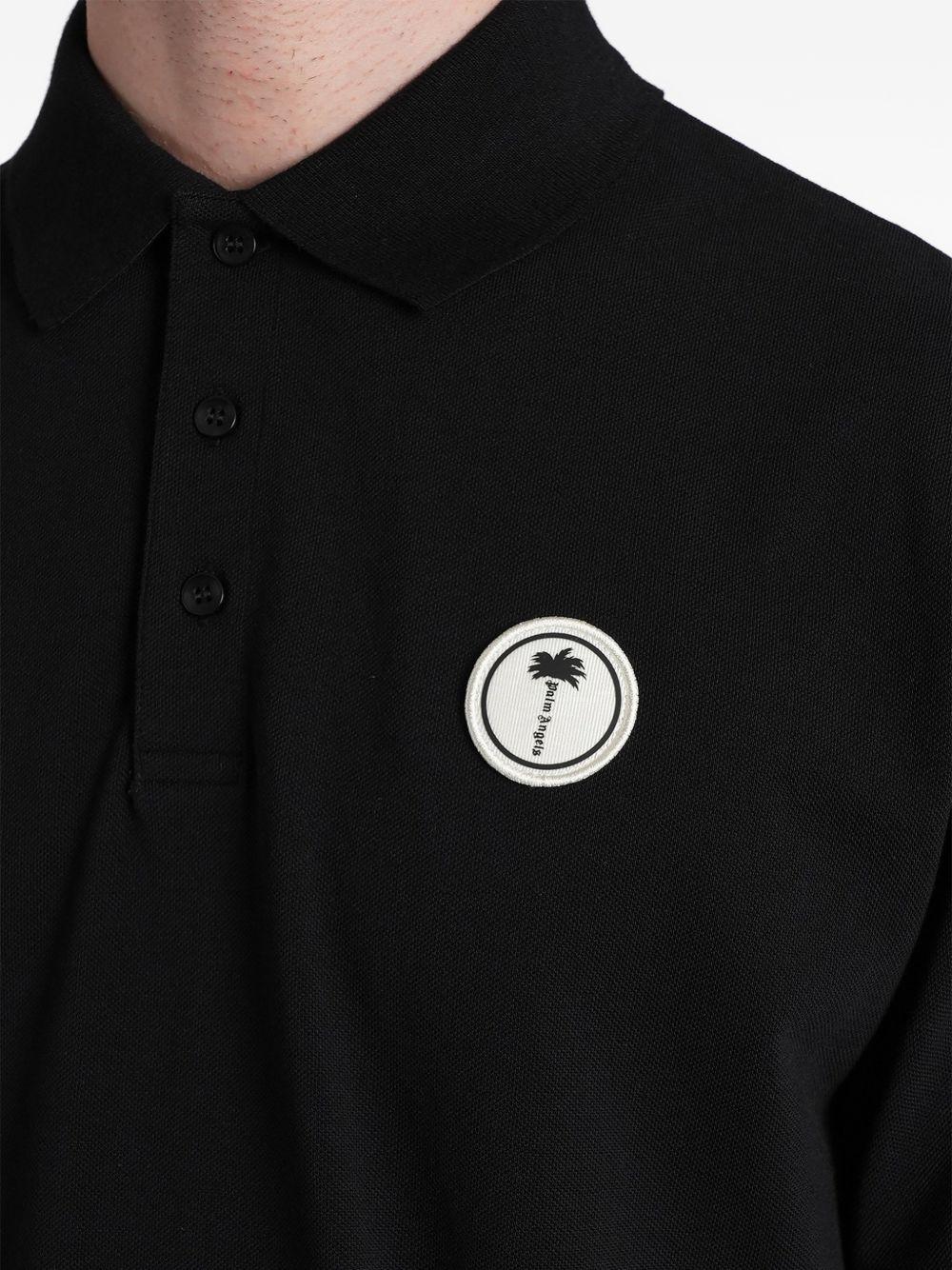 Tree Logo Polo PMGB012S26FAB001 1003 BLACK OFF WHITE PALM ANGELS