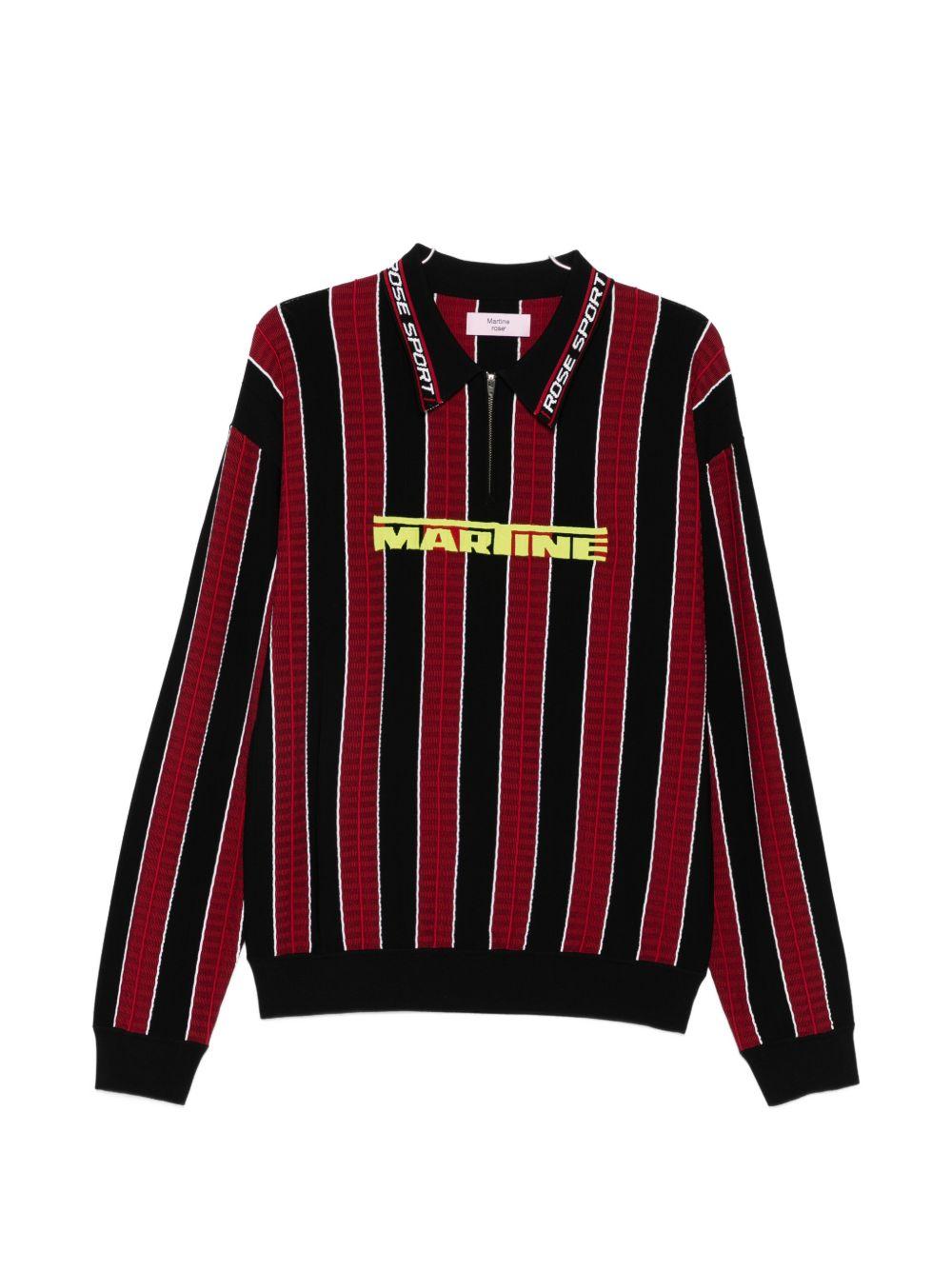 Martine Rose Logo Polo 958YA12120 RED BLACK MARTINE ROSE