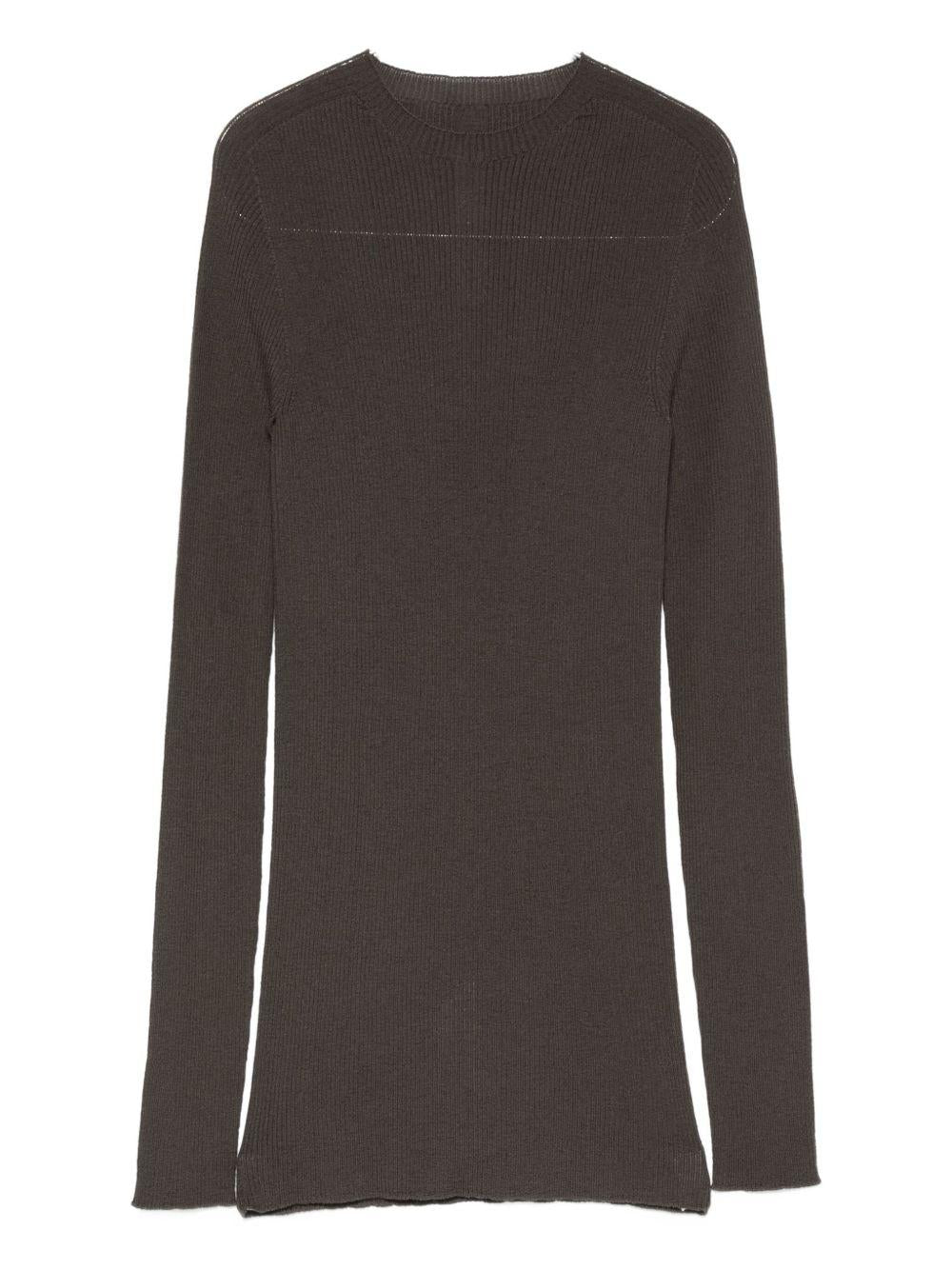 Concordians Ribbed Round Neck RU02E1637RIBM 78 DARKDUST RICK OWENS