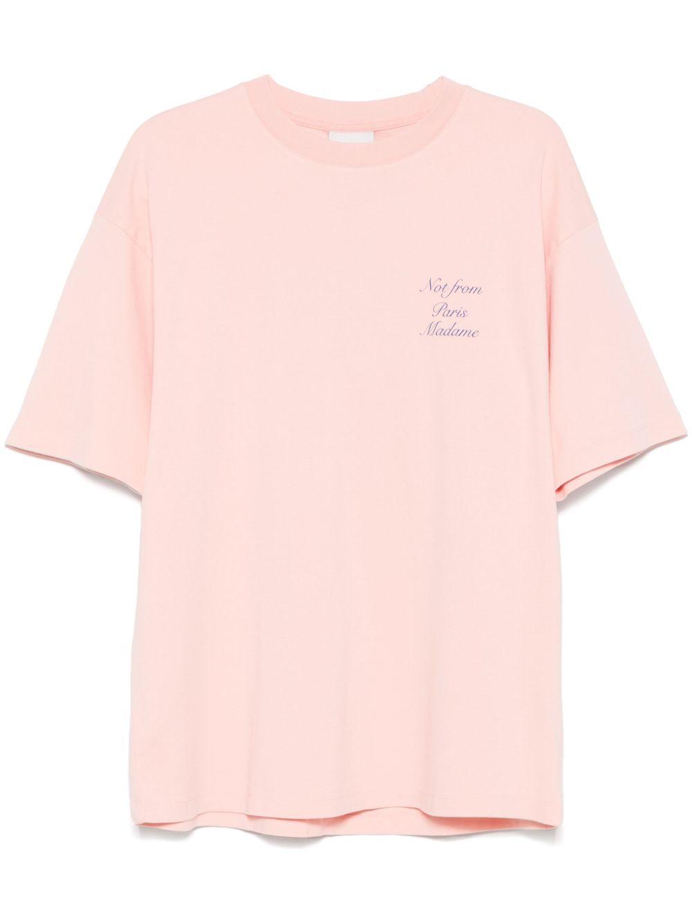 Le T-Shirt Slogan Cursive GTS209CO002 LIGHT PINK DROLE DE MONSIEUR