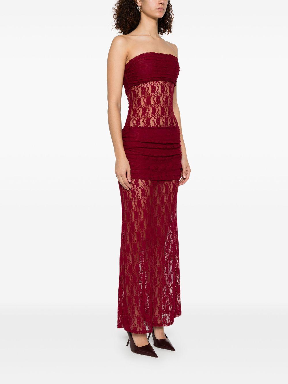 Maxi dress in pizzo 1132702197 2197 RUBY WINE ROTATE