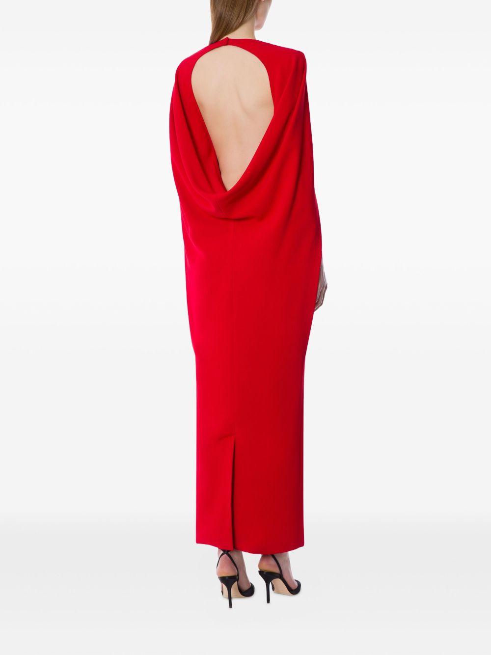 Abito a Mantella in Cady Stretch 252M04685134 0112 ROSSO ALBERTA FERRETTI