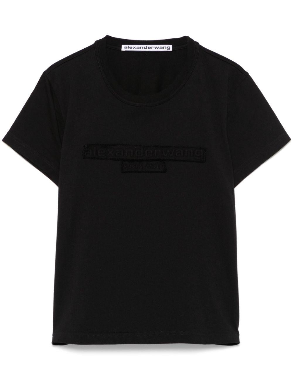 Logo T-shirt 1CC1251991 001 BLACK ALEXANDER WANG