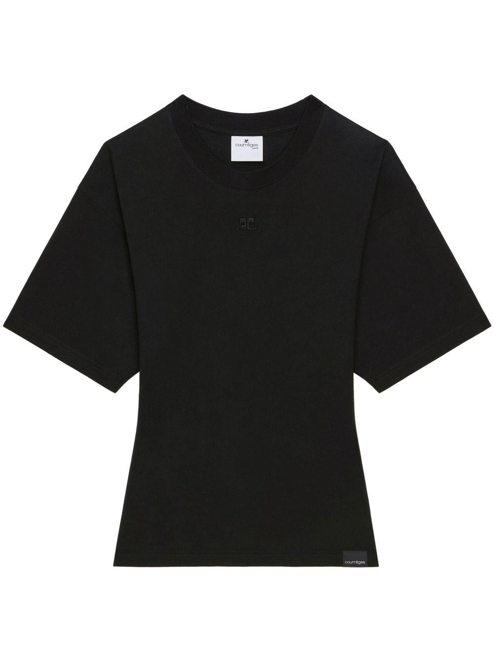 Fitted T-Shirt 125JTS168JS0107 9999 BLACK COURREGES